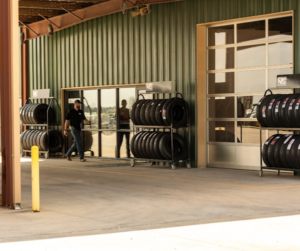 Horse trailer maintenance in progress