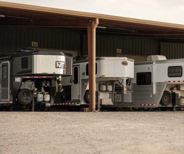 Trailer parts and equipment in workshop