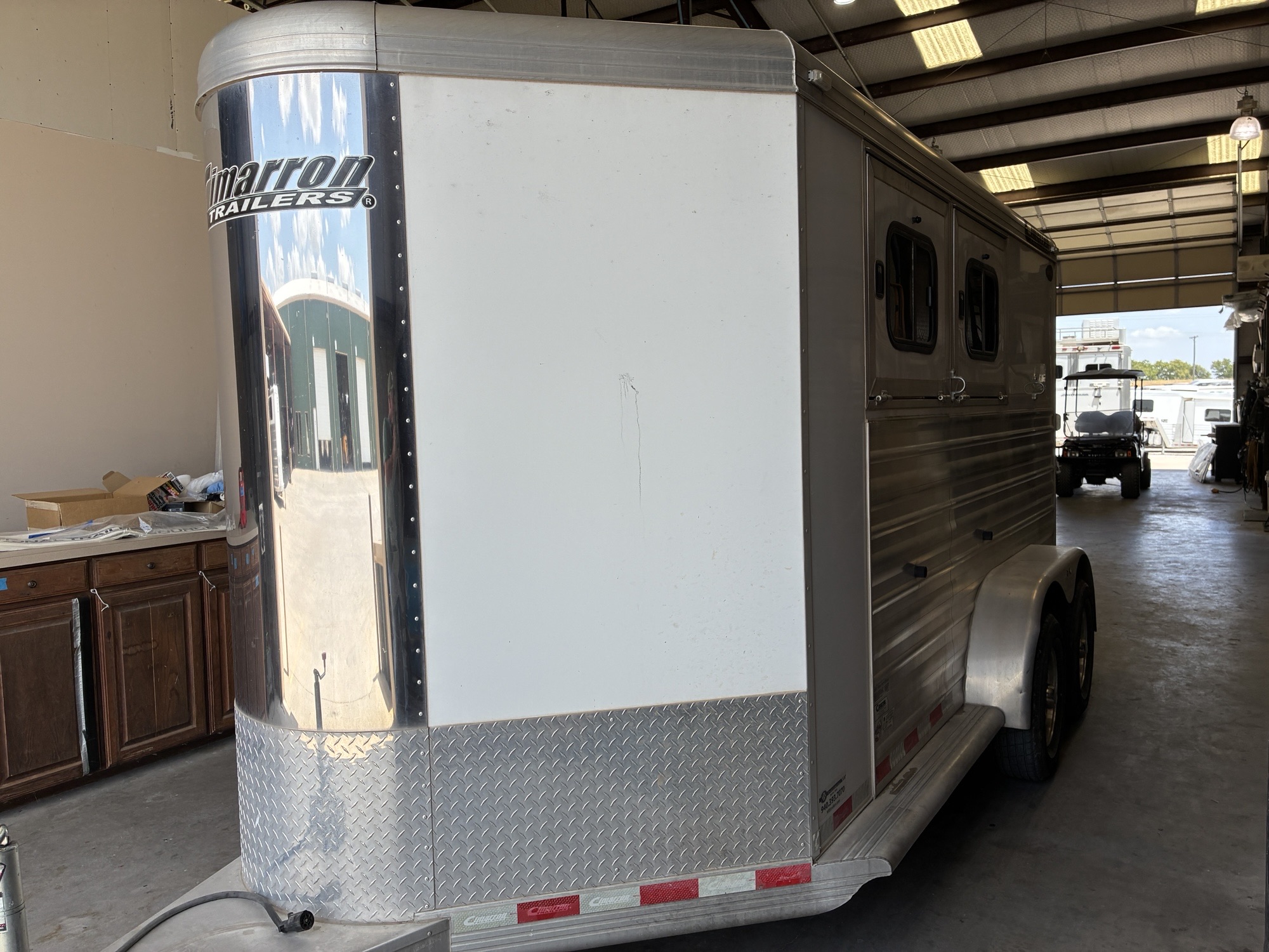 2021 Cimarron 2 Horse Slant Load Bumper Pull Trailer