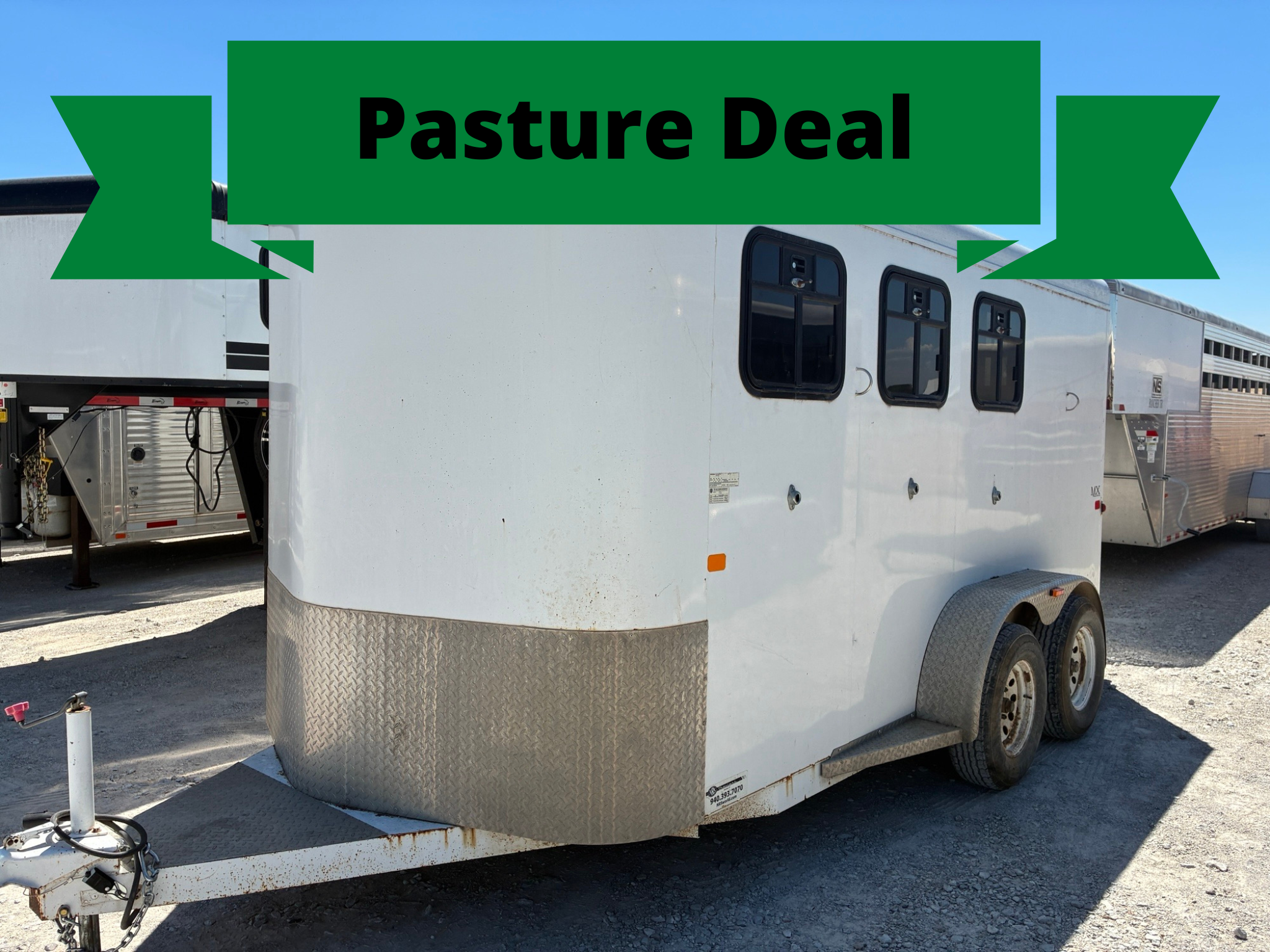 2011 Trails West 3 Horse Slant Load Bumper Pull Trailer